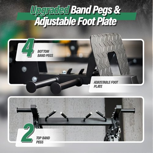 Major Fitness Squat Machine Weight Stack Set with Cable Crossover System, Multi-Function Squat Rack Power Cage, Heavy-Duty Fitness Equipment for Strength Training and Full-Body Workouts