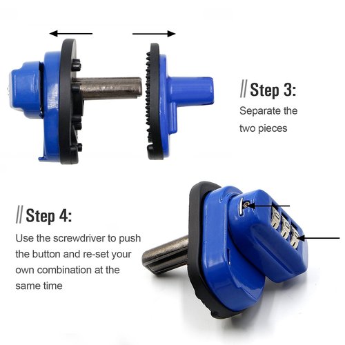Trigger Lock 3 Digit Combination Gun Lock 5 Pack Fits Pistols Hand Gun Rifles Bb Gun Shotguns Blue (5PCS)