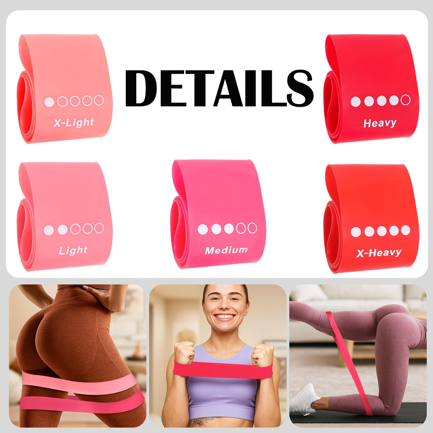 Soulchen 11 Pcs Pink 7 In1 Foam Roller Set Foam Back Roller Massage Stick Exercise Resistance Elastic Bands Plantar Fasciitis Ball Spiky Massager Ball with Bag for Physical Body Therapy Yoga Pilates