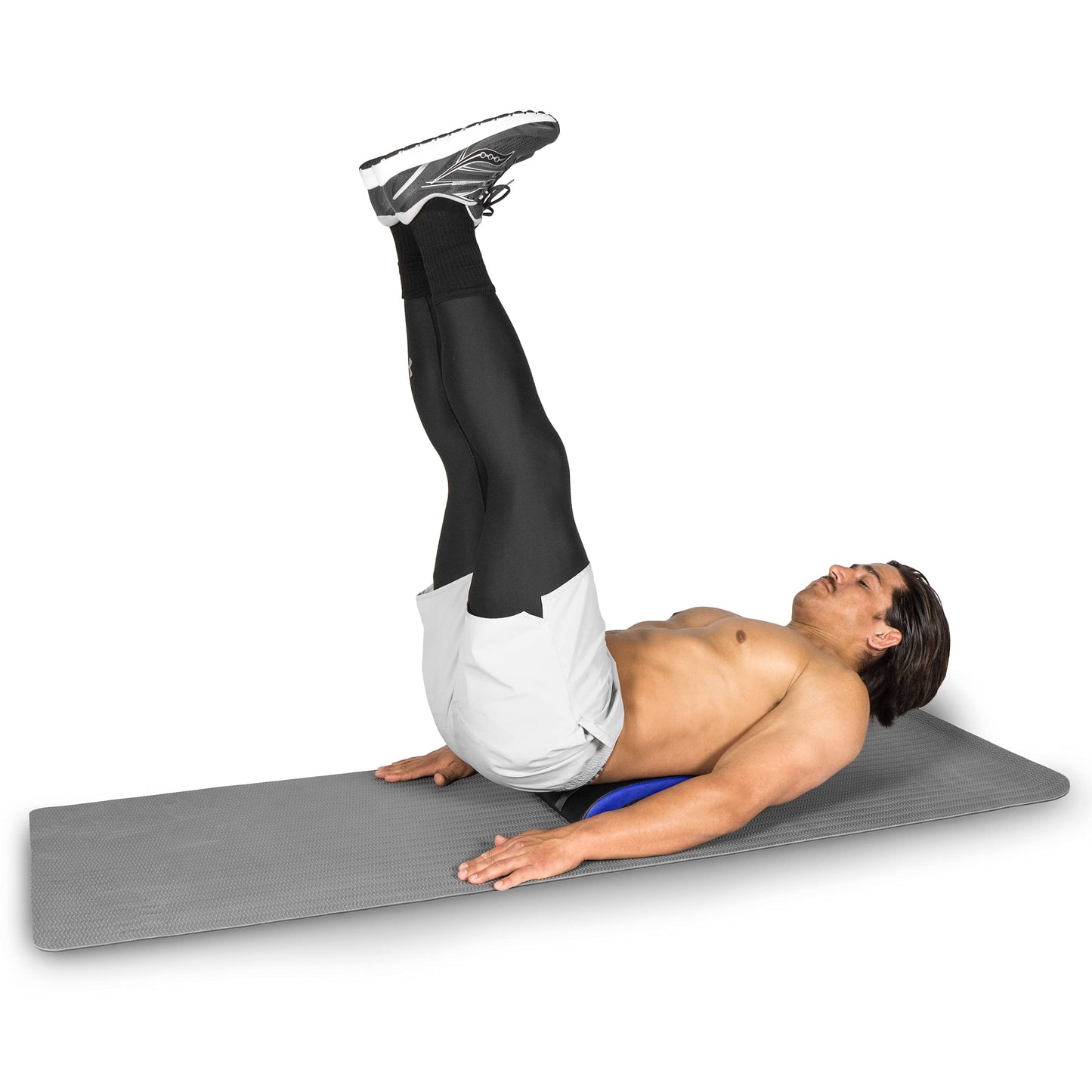 ProsourceFit Abdominal AB Mat 15" x 12" High Density Core Trainer, Black/Blue