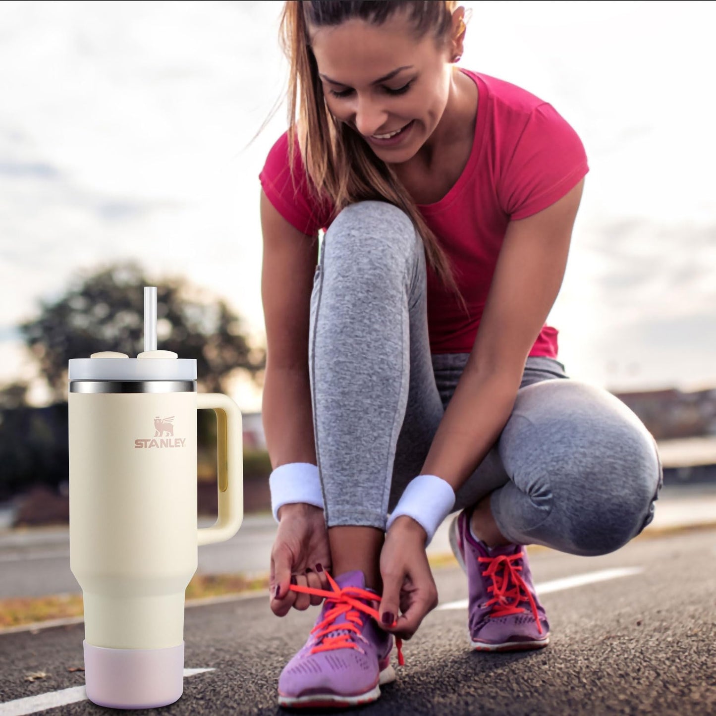 2-Pack Silicone Boot for Stanley 40 30 20 OZ Cup Accessories, Light Purple Boots for Stanley 20OZ 30OZ Tumbler Ice-Flow 16OZ Bottle, Protector Sleeve Cover for Yeti Cups Protective Bumper, Anti-Slip