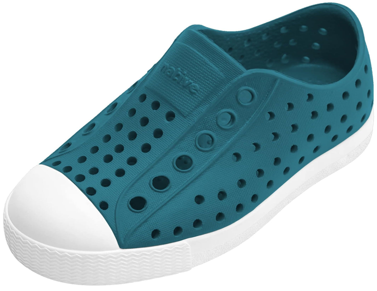 Native Shoes Unisex-Kids Jefferson Sneakers, Faded Glory Blue/Shell White, 7 Toddler