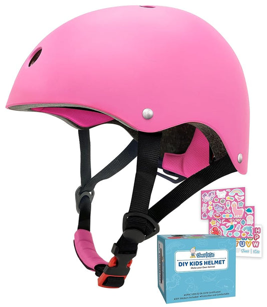 Girls in Wonderland Variation: Simply Kids Bike Helmet with DIY Stickers, CPSC & CE Certified
