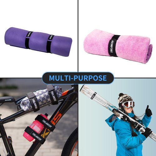Bike Rack Straps, 4-Pack Trilancer Adjustable Bike Wheel Stabilizer Strap with Hook and Loop for Car and Wall Mount, for Transportation and Storage (26'' x 1.5'')