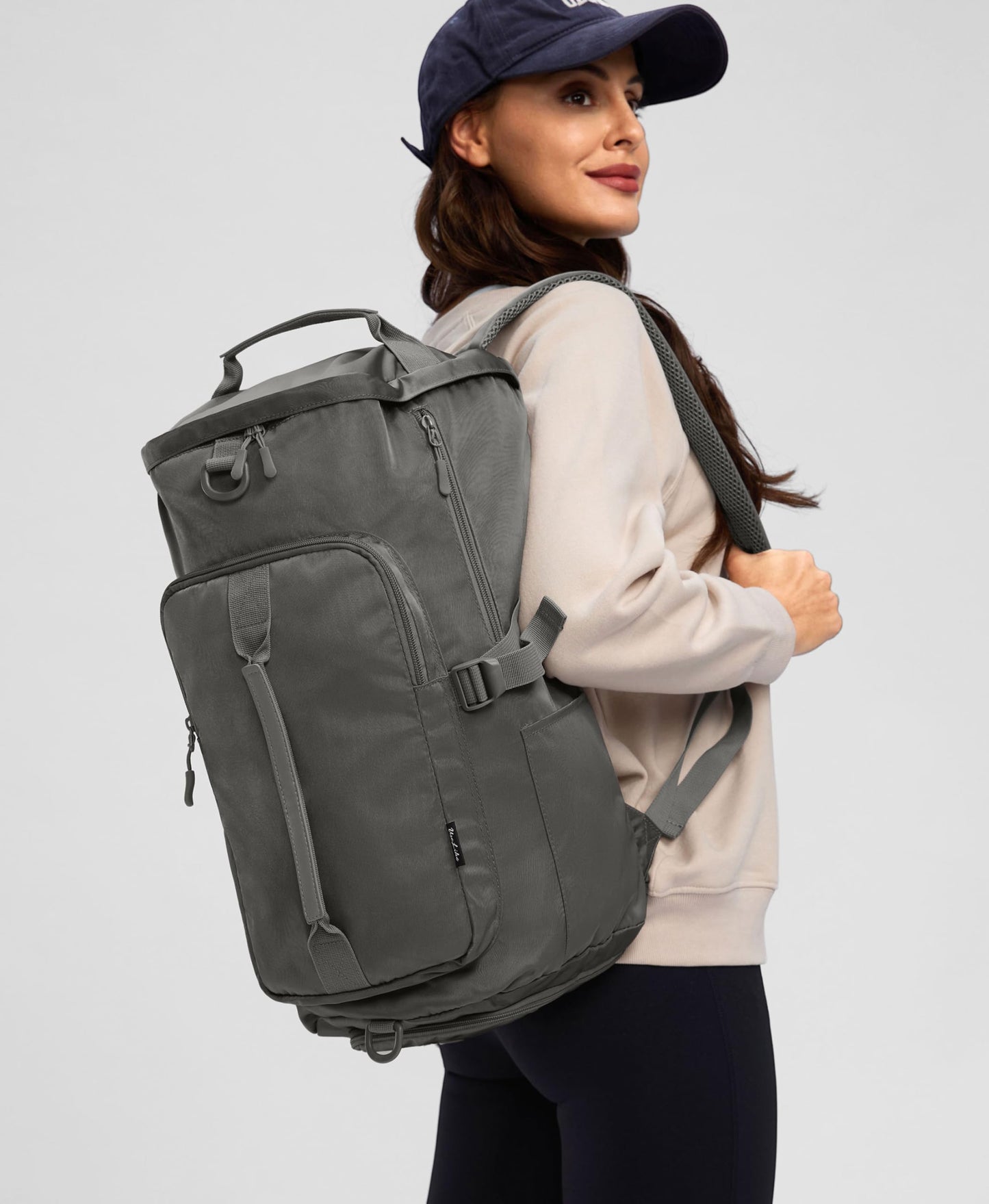 Gym Bag for Women with Shoe Compartment and Wet Pocket Convertible Gym Backpack workout Duffel Bag Multiple Pockets 30L