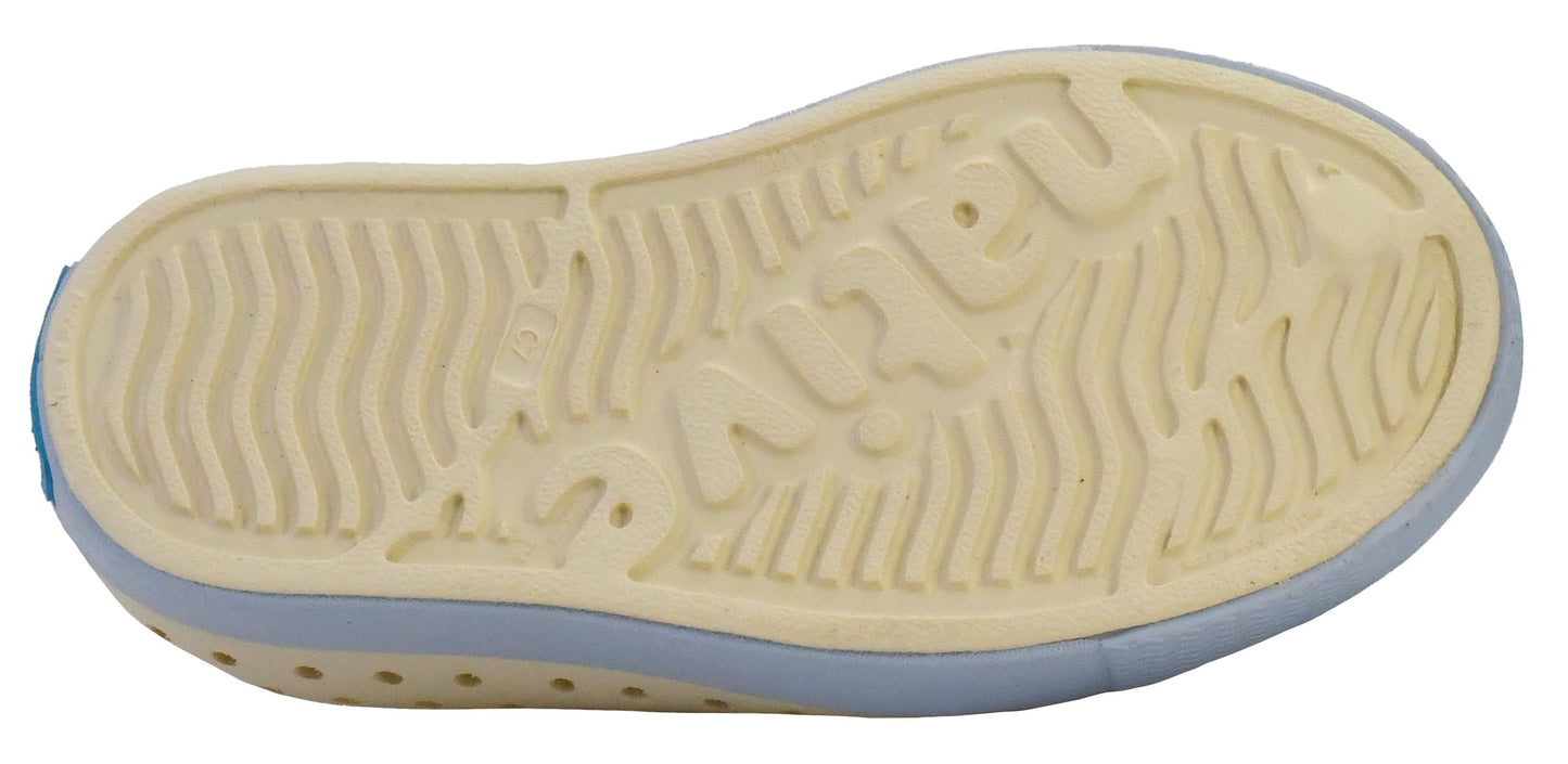 Native Shoes Unisex-Kids Jefferson Sneakers, Bone White/Skyway Blue, 10 Toddler