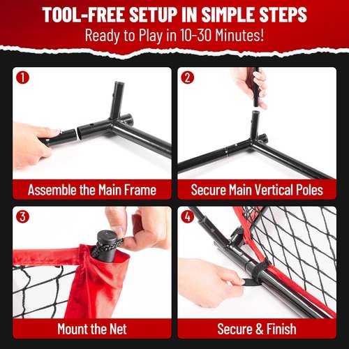 12x7 FT Baseball Net, Baseball & Softball Training Net with Barrier Side Nets - Pitching Net with Large Ball Collection System, Batting Practice Backstop, Baseball Training Equipment with Carry Bag