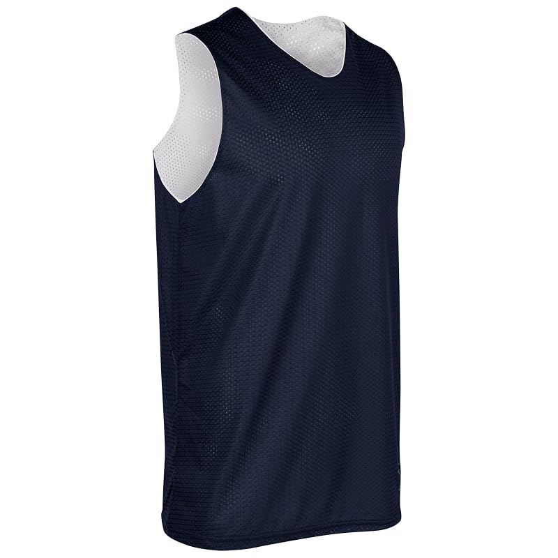 Champro Zone Reversible Men’s Basketball Jersey Navy White Small