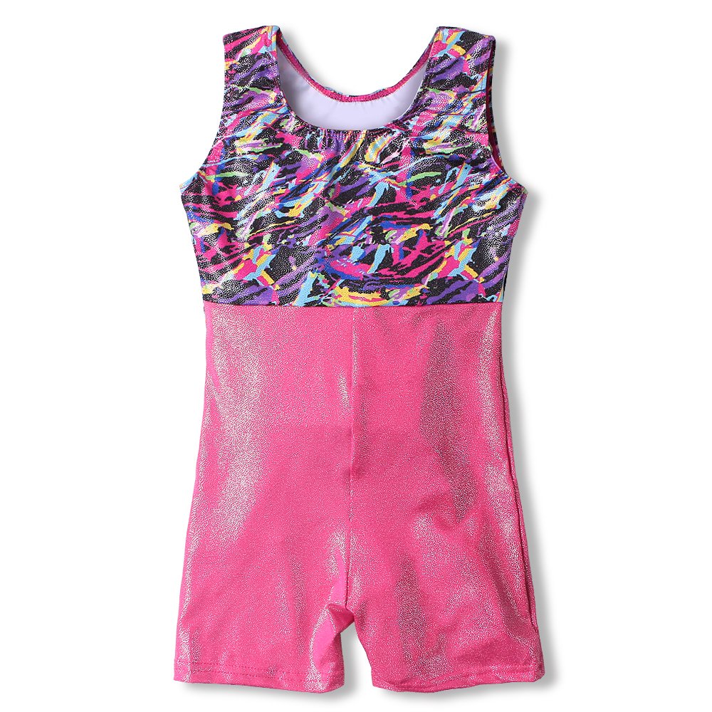 HOZIY Gymnastics Leotards for Girls 3t 4t Kids Child Bodysuits Unitards Sparkles Pink