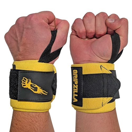 GRIPZILLA Wrist Wraps for Weightlifting Men/Women- 21'' Premium Lift Heavier Wrist Straps for Weightlifting, Gym, Carpal Tunnel Wrist Brace Weight Lifting Wrist Wraps with Thumb Loop for Powerlifting, Deadlift