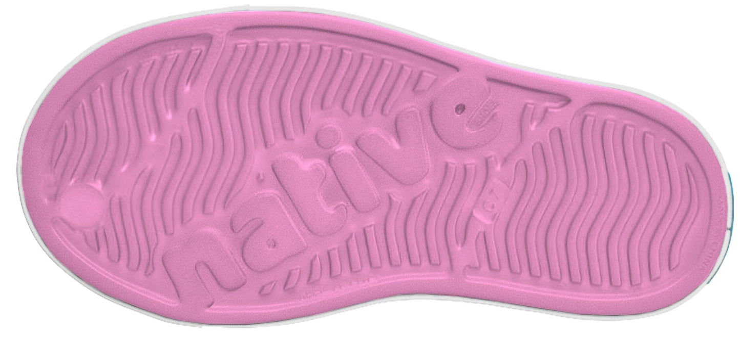 Native Shoes Unisex-Kids Jefferson Sneakers, Malibu Pink/Shell White, 2 Little Kid