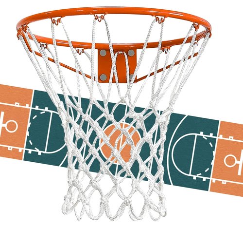 PSLER Basketball net Outdoor, Basketball Hoop net White Standard Basketball net Measures 22 inches and has 12 Loops, suitables for Indoor and Outdoor Professional Competition.