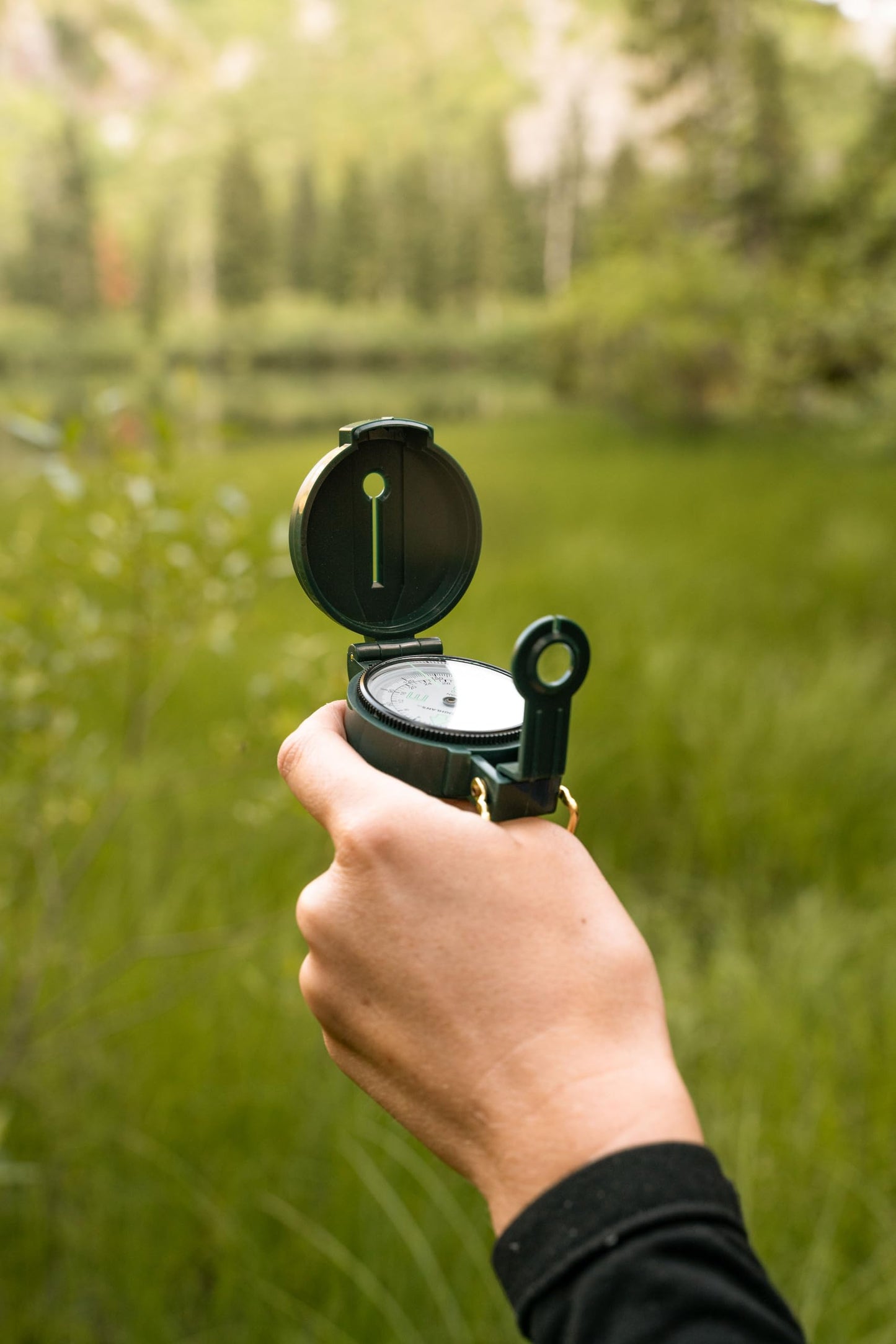 Coghlan's Lensatic Compass for Hiking, Camping, Survival, and Orienteering; Durable, Military-Style Navigation Tool with Sighting Lens and Waterproof Design for Precise Directional Accuracy