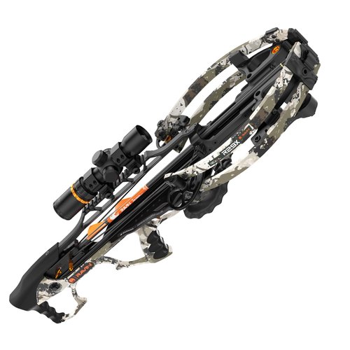 RAVIN R29X XK7 Crossbow Package - High-Performance Compact Bow with Helicoil Technology, Silent Crank, and 100-Yard Speed Lock Scope - 450 FPS - Kings XK7 Camo - Pre-Assembled for Archery & Hunting