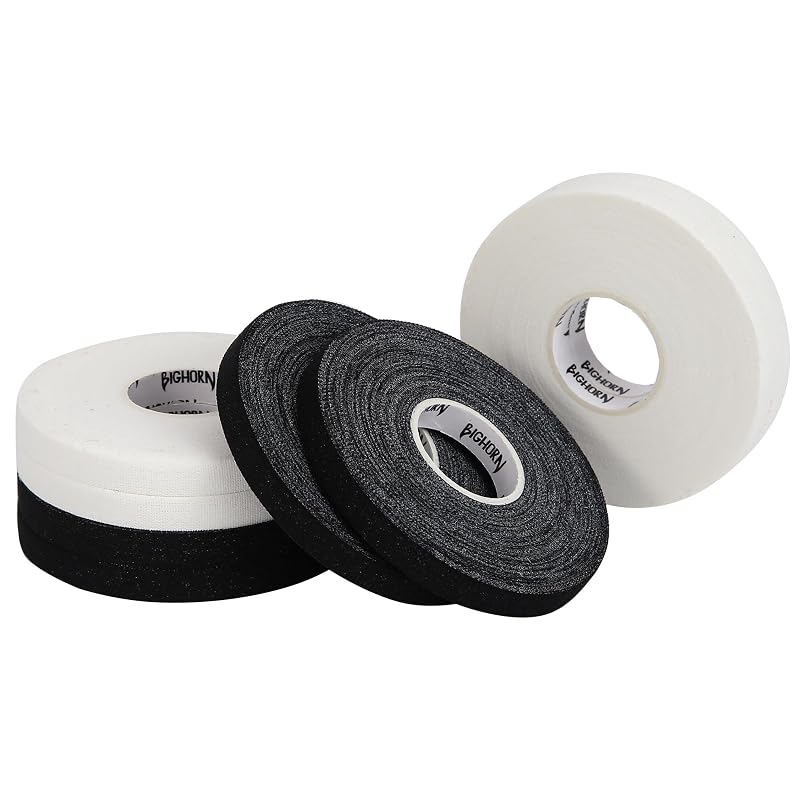 Finger Tape 0.3-Inch x 45-Foot 8 Rolls Black & White – Cotton Finger Tape for Grappling & Training