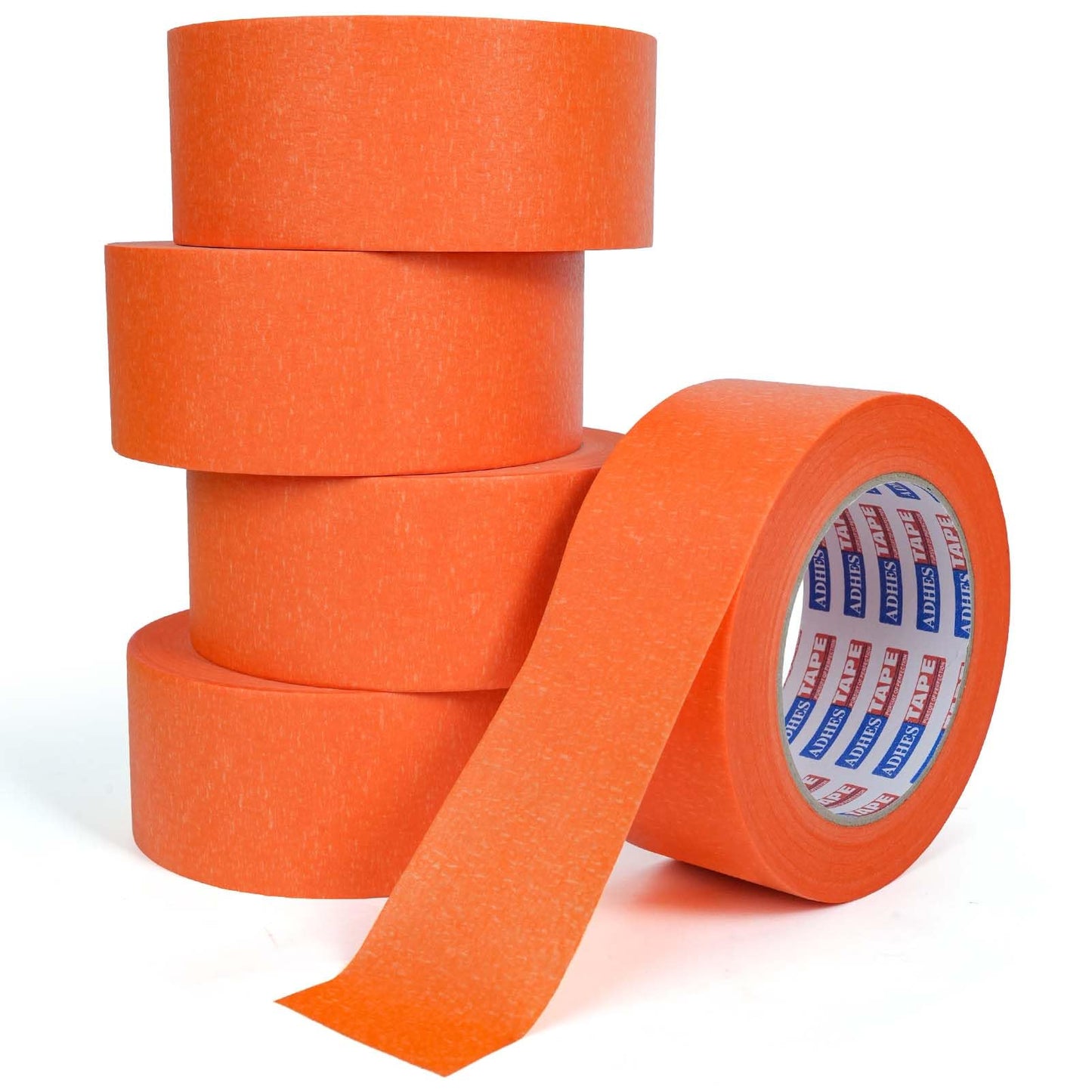 ADHES Orange Masking Tape 1.88 Inch x 55 Yards, 5 Rolls UV Resistant No Residue Multi-Surface Painters Tape, Automotive Masking Tape for Indoor & Outdoor, Arts, Crafts, DIY, Labeling