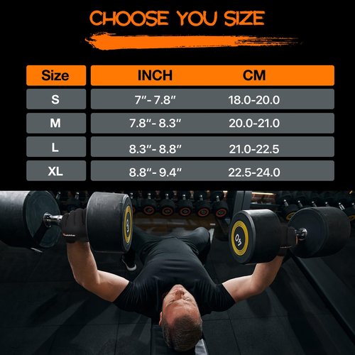 SueStar Workout Gloves, Heavy Duty Cowhide Padded Weight Lifting Gloves with Wrist Support, Full Palm Protection & Silicone Grips, Ideal for Weightlifting, Deadlifts, Exercise (Large), Black
