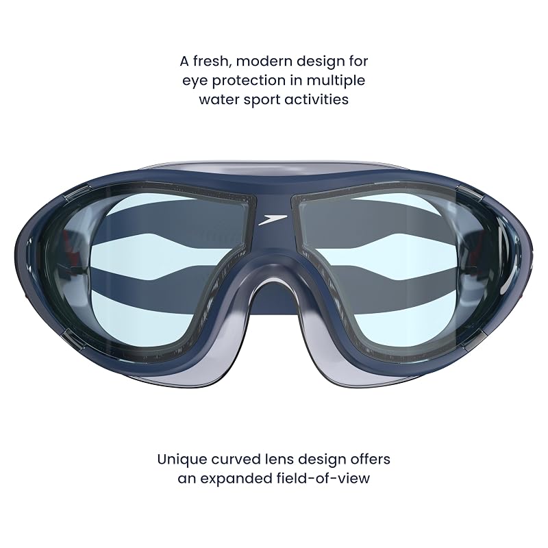 Speedo Biofuse 2.0 Unisex Swim Goggles – Curved Lens, Soft Silicone Skirt