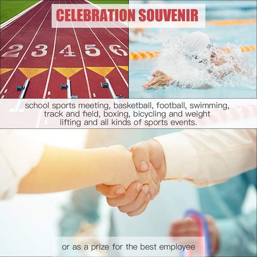 Hilitchi Gold Silver Bronze Award Medals with Ribbon Winner Awards Olympic Style for Kids School Sports Meeting Sports Events or Celebration Souvenir (Ears of Wheat logo-3PCS)