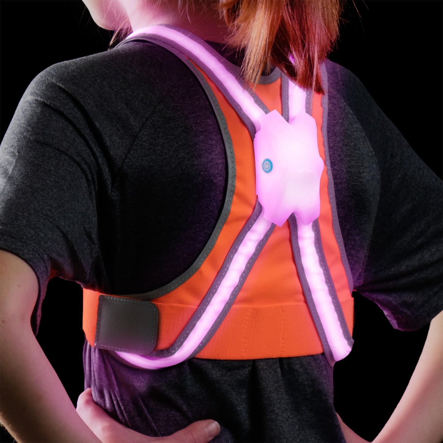 noxgear TracerJr - Child Illuminated and Reflective Safety Vest - Durable, Weatherproof and Highly Adjustable - Rechargeable, 12 Hour Battery Life for Biking, Playing or Any Outdoor Adventure (Small)
