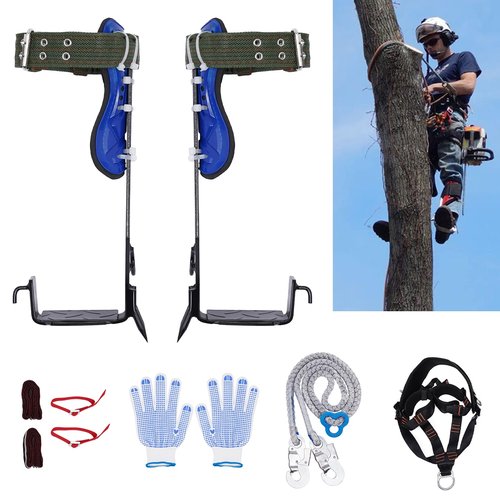 AGULIUM Tree Climbing Gear Equipment, Tree Climbing Spikes kit for Tree Work, Picking Fruit, Outdoor Jungle Survival, 330 lbs Load Capacity