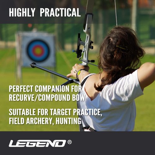 Legend Back Quiver - Tactical Arrow Holder, High-Density Polyester Fabric, Extra Shoulder Foam Padding - MOLLE System for Patches, Pouches - Zippered Storage for Archery & Hunting Accessories - Black