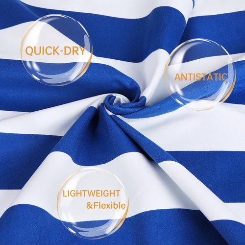 LxjNkers 2-Pack Microfiber Beach Towels Set (63"x31.5" + 31.5"x16") | Oversized Quick Dry Sand Free Travel Towel for Beach Pool Gym Camping (Blue)