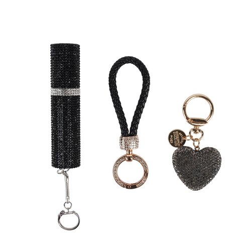 Lipstick Stun Guns Self-Defense with LED Flashlight,Covered in Diamonds,Rechargeable Mini Stun Gun with Keychain for Woman,Essential for Personal Self-Protection