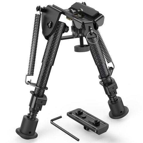 MidTen Bipods for Rifles M-Rail Sling Stud Bipod with Adapter Lightweight 6-9 Inches Carbon Fiber