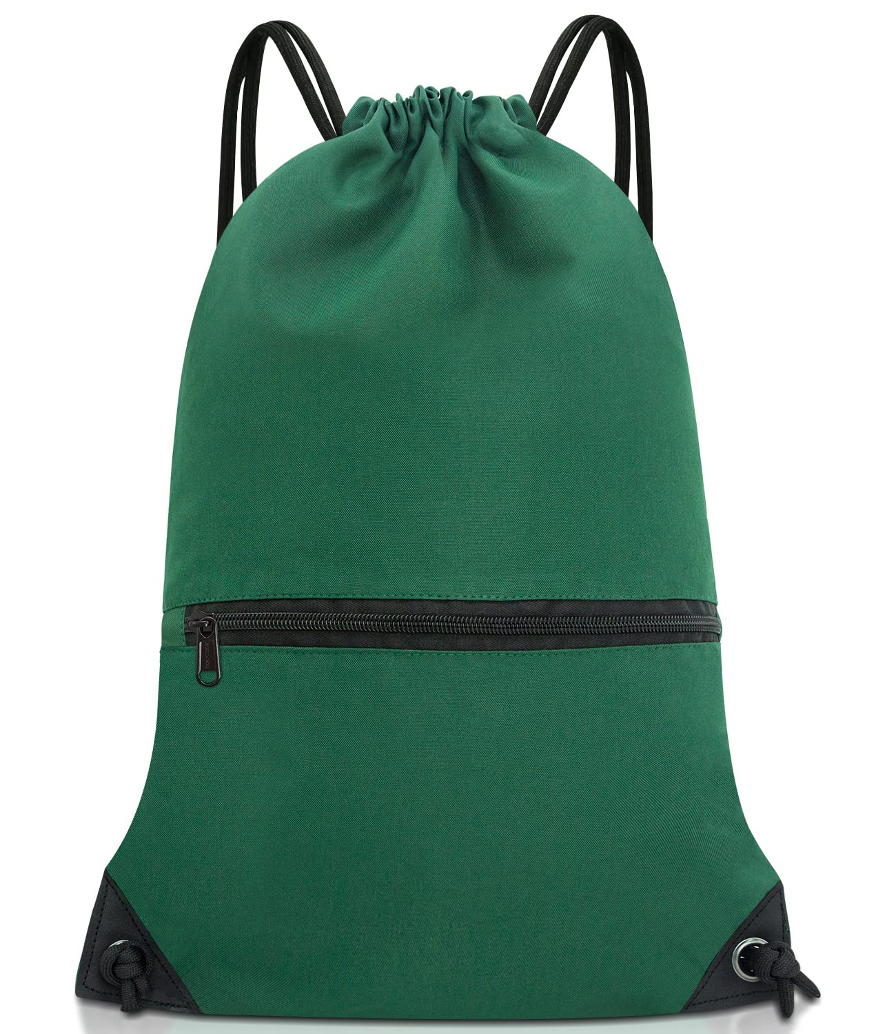 HOLYLUCK Drawstring Backpack Bag Sport Gym Sackpack (Bottle Green)