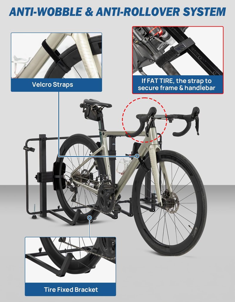 JOYTUTUS Truck Bed Bike Rack for Full Size Pickup, Truck Bed Bicycle Rack, Heavy Truck Bed Bike Mount Carrier, Anti-Wobble BedRack SportsRack, No Remove Tire