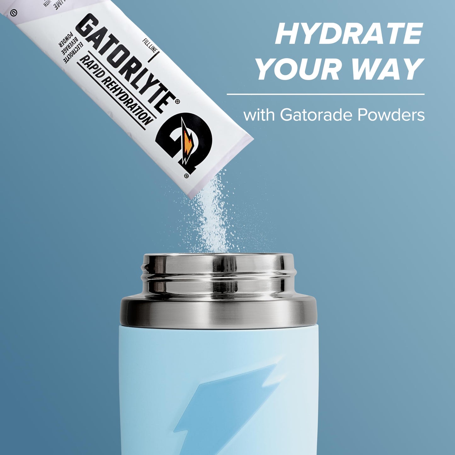 Gatorade 'Overtime' 22oz Stainless Steel Water Bottle, Straw Cap, Yellow