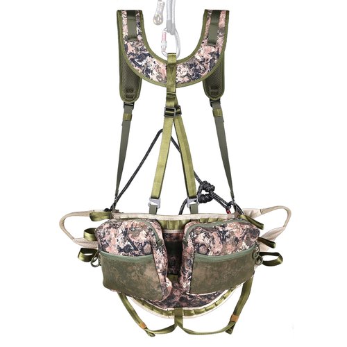 LUCKY CLOVER Hunting Tree Saddle: The Gen 3 Hunting Saddle, Ultra Comfortable Saddle Hunting Kit Accessories, Includes Bridge, Expandable Saddle, 2x Tree Saddle Dump Pouch and Saddle Harness
