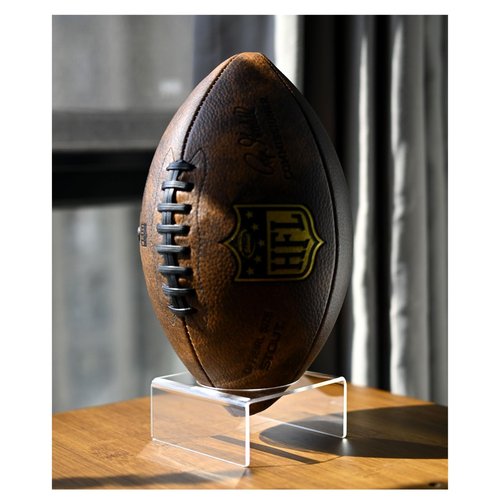 loyajun Clear Acrylic Football Stand, Display Holder for Basketball, Volleyball, Soccer Ball and Other Sports Memorabilia Home Decoration (1 pack)