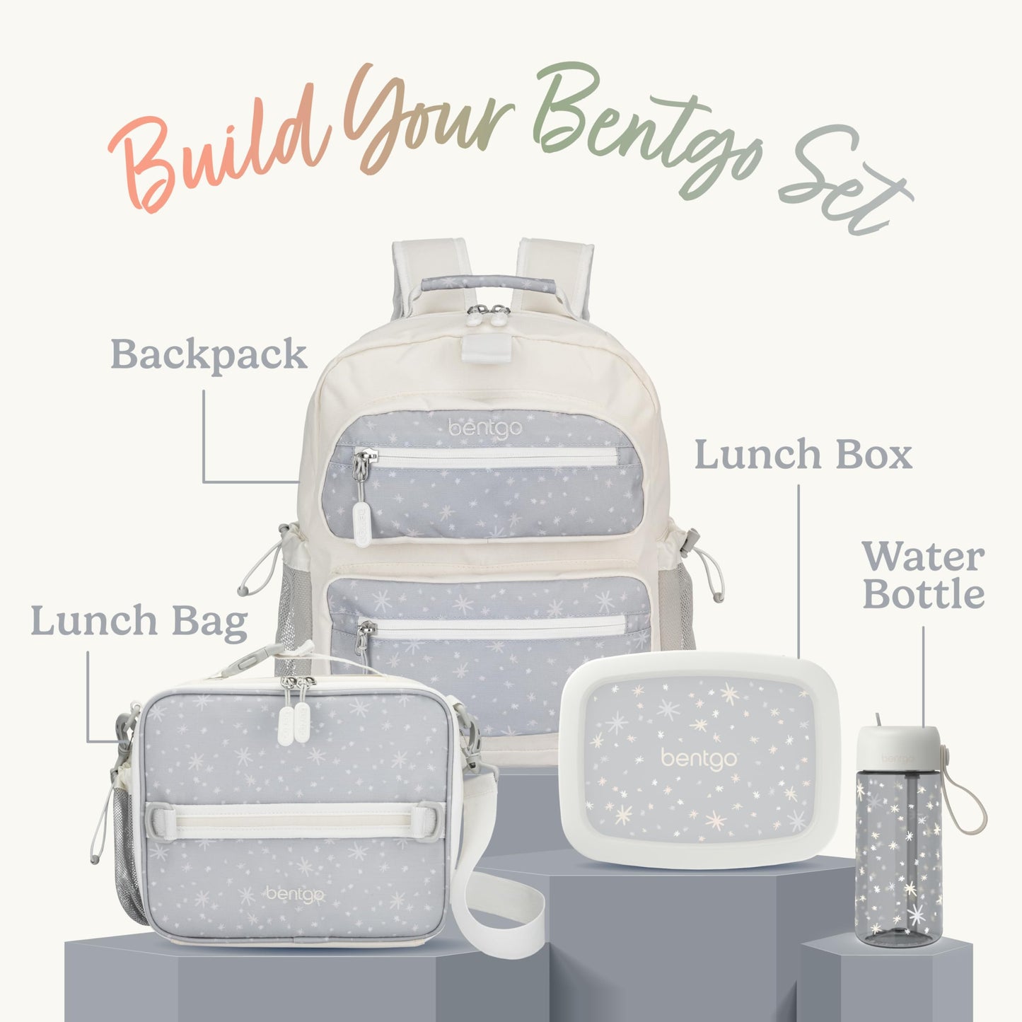 Bentgo Kids Water Bottle (Whimsy & Wonder Collection) - Leak-Proof Durable Tritan 15 oz. Cup for Kids/Toddlers 3+; Flip-Up Safe-Sip Straw for School, Sports, Daycare, Camp & More (Starry Sprinkle)