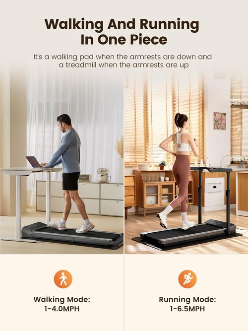 WALKINGPAD Z3 Foldable Walking Treadmill for Home Office Compact Under Desk Treadmill with EasyView Display, Shock Absorption, Fully Assembled (Z3 Hybrid+)