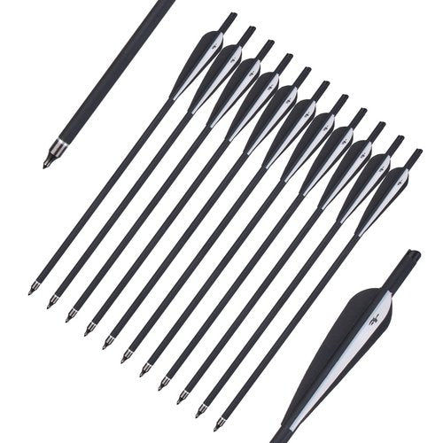GQT Crossbow Bolts 16 Inch -, Hunting and Target Practice, Archery Bolts for Crossbow Shooting, 12 Pack