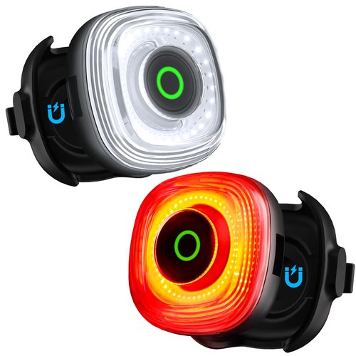 Magicshine Magnetic Bike Lights Front and Back, USB-C Rechargeable 1 Hrs Fast Charging,Daytime White Light and Night Red Light, IPX6 Waterproof Bike Lights for Night Riding(SEEMEE 150 MAG 2 Pack)