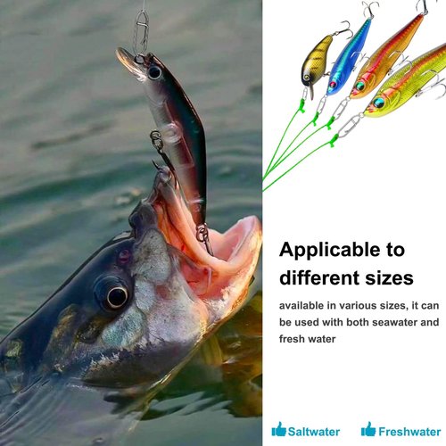 Kiqeres 125 Pcs Fishing Power Speed Clips (S:75, M:25, L:15, XL:10), High Strength Stainless Steel Speed Clip for Fishing Lure Quick Change, Freshwater Saltwater Lure Connector Tackle (Silver)