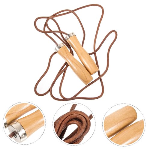 GANAZONO Wooden Handle Rope Jump Rope for Fitness Physical Education Equipment Indoor