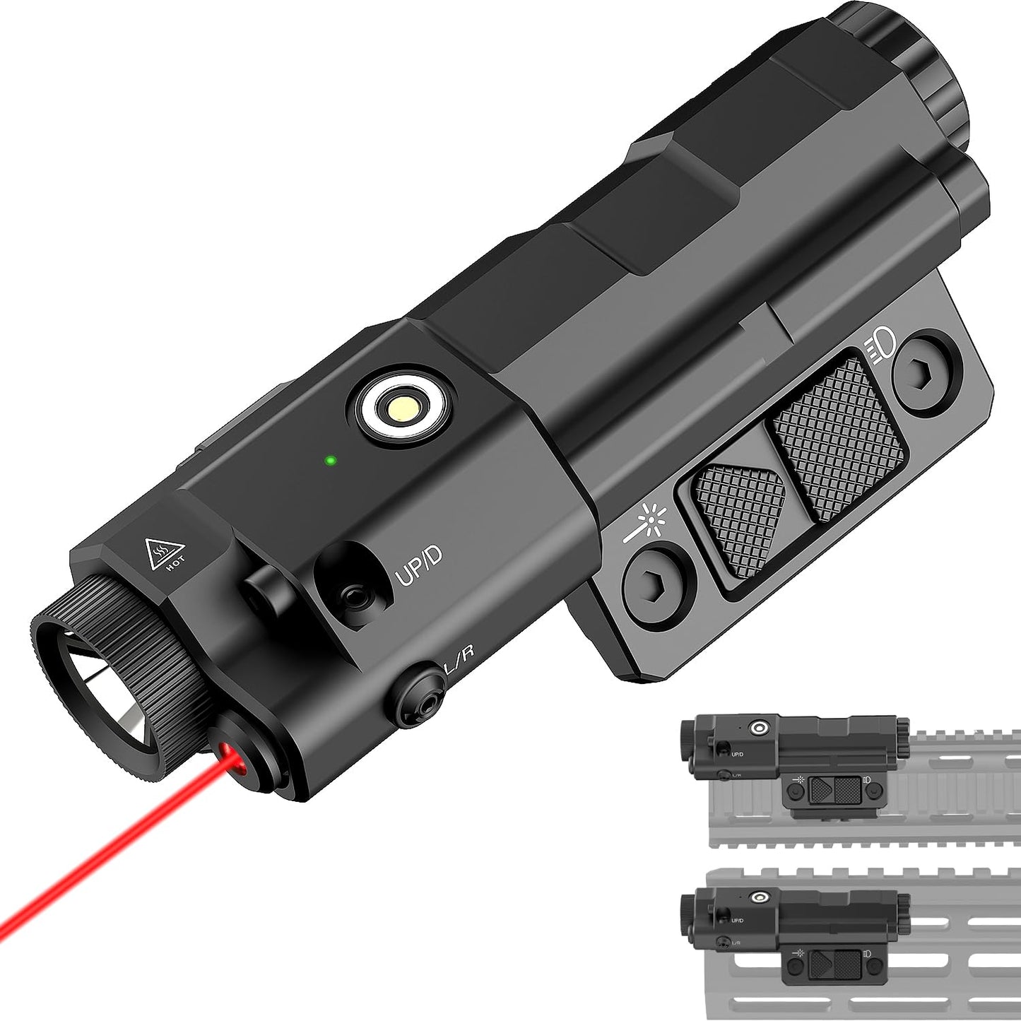 TOUGHSOUL Mlok/Picatinny 2 in 1 Flashlight Laser Sight Combo