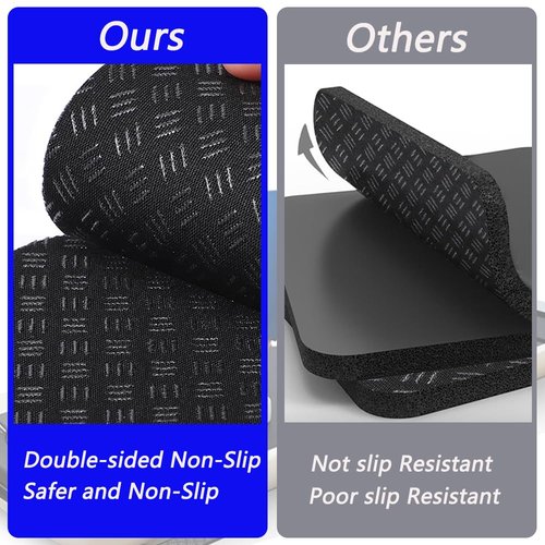 LOOEEL 6PCS Treadmill Mats,High Density Equipment Pads 4 x 4 x 0.2 inch Double-Sided Non-Slip Exercise Equipment Mat for Floor Protection,Washing Machine Pads,Walking Pad,Exercise Bike,Home Gym etc.