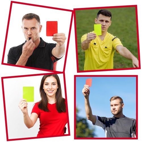 YBEATY 10PCS Professional Soccer Penalty Cards Red Yellow Soccer Referee Cards Referee Penalty Professional Football Warning Ejection Delay Card Referees Accessory for Soccer Football Game Training