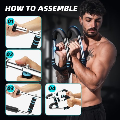 Jimtoiny Professional Twister Arm Trainer, Adjustable 60-100lb Chest Workout Equipment for Men, Portable Detachable Design for Home Gym, Arm Chest and Shoulder Muscle Strength Exerciser Training