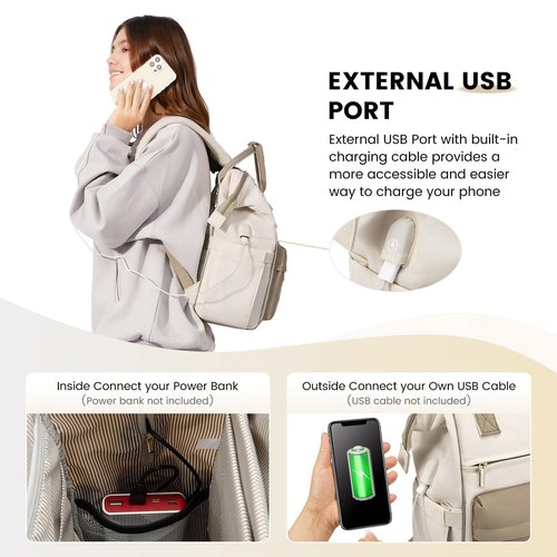 LOVEVOOK Laptop Backpack for Women,15.6 Inch Work Teacher Nurse Bag,Business Computer Backpack Purse with USB Port,Stylish Casual Daypack for Travel