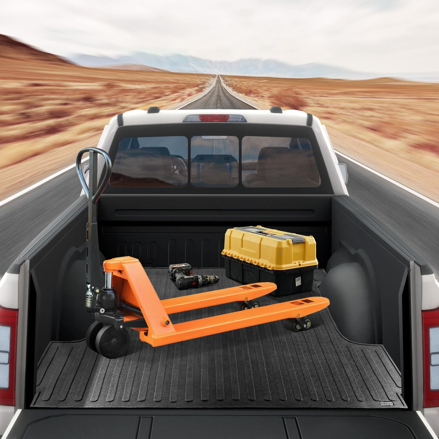 VEVOR Truck Bed Mat, Fits for 2015-2026 Ford F150 5.5 FT Short Bed, 66.5" x 64" Rubber Truck Bed Liner, 1/4" Thick Bed Mat Car Accessories for All-Weather Protection, Prevent Slipping or Damage