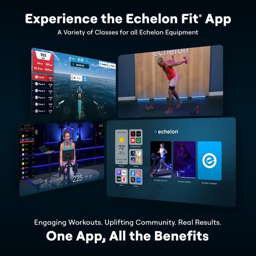 Echelon Stride 50-RCX-22 Treadmill for Home Cardio with 22 Inch HD Touchscreen, 12.5 MPH Speed, 15% Incline, Air Cushioning Deck, Bluetooth, 350 LB Capacity + 30-Day Free Membership