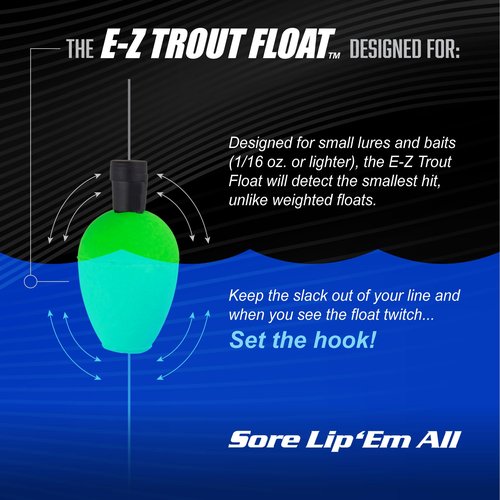 Trout Magnet E-Z Trout Float Fishing Bobbers, Easy Depth Adjustment, Ideal To Drift Small Lures Or Bait 36-Pack