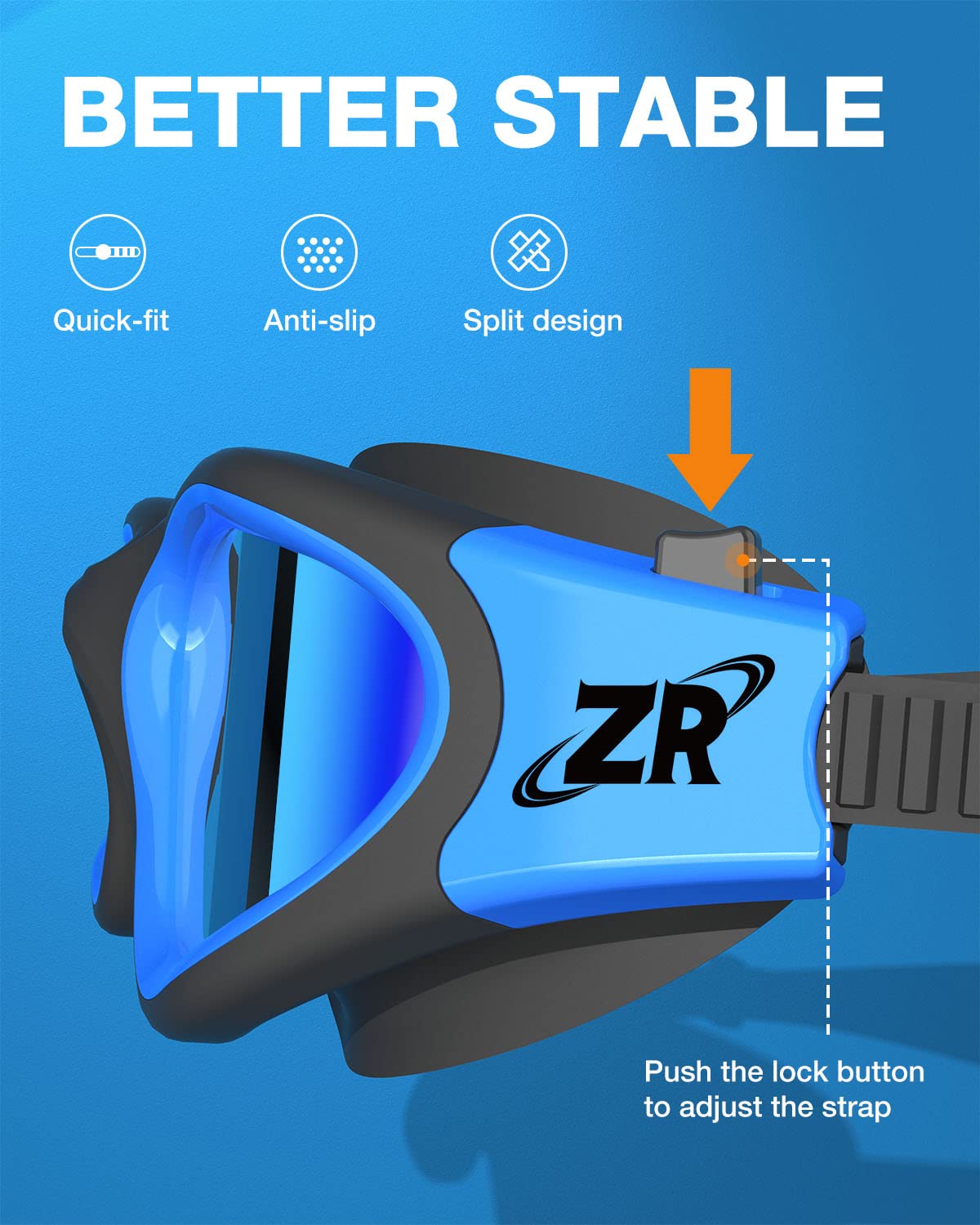 ZIONOR Swim Goggles, Upgraded G1 Polarized Swimming Goggles Anti-fog for Adult Men Women A1 (Polarized + Mirror Blue)