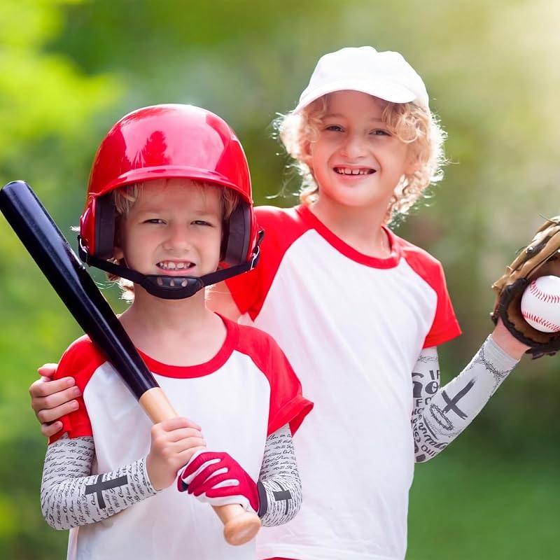 Blessed Arm Sleeves, 6 Pairs Youth Sizes Small+Blessed - Christian UV Shield for Baseball, Football, Outdoor Sports